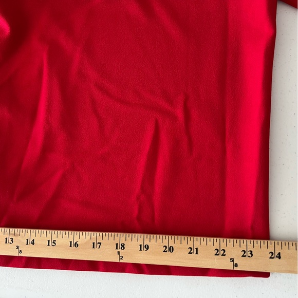 Calvin Klein Piping Trim Bow Sheath Dress Scuba Crepe Red Plus Size 20W Career - Picture 12 of 16